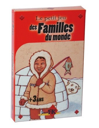 Petit jeu des Familles du monde - Cartes Enfants - Rouge et Noir