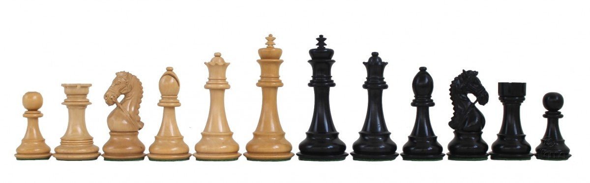 Pièces Bridden - Ebène - jeu d'échecs pièces d'échecs classiques et décoratives - Rouge et Noir