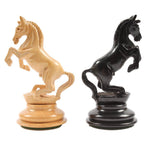 Pièces Cavalier Cabré - Ebène le - jeu d'échecs pièces d'échecs classiques cadeau bel objet - Rouge et Noir