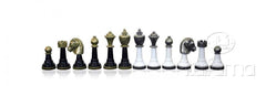 Pièces classiques en métal et bois - Fait à la main - Pièces d’échecs décoratives figuratives - Rouge et Noir