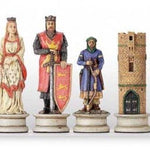 Pièces d’échecs Croisés / Sarazins - Pièces d’échecs décoratives figuratives - Rouge et Noir