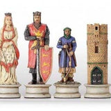 Pièces d’échecs Croisés / Sarazins - Pièces d’échecs décoratives figuratives - Rouge et Noir