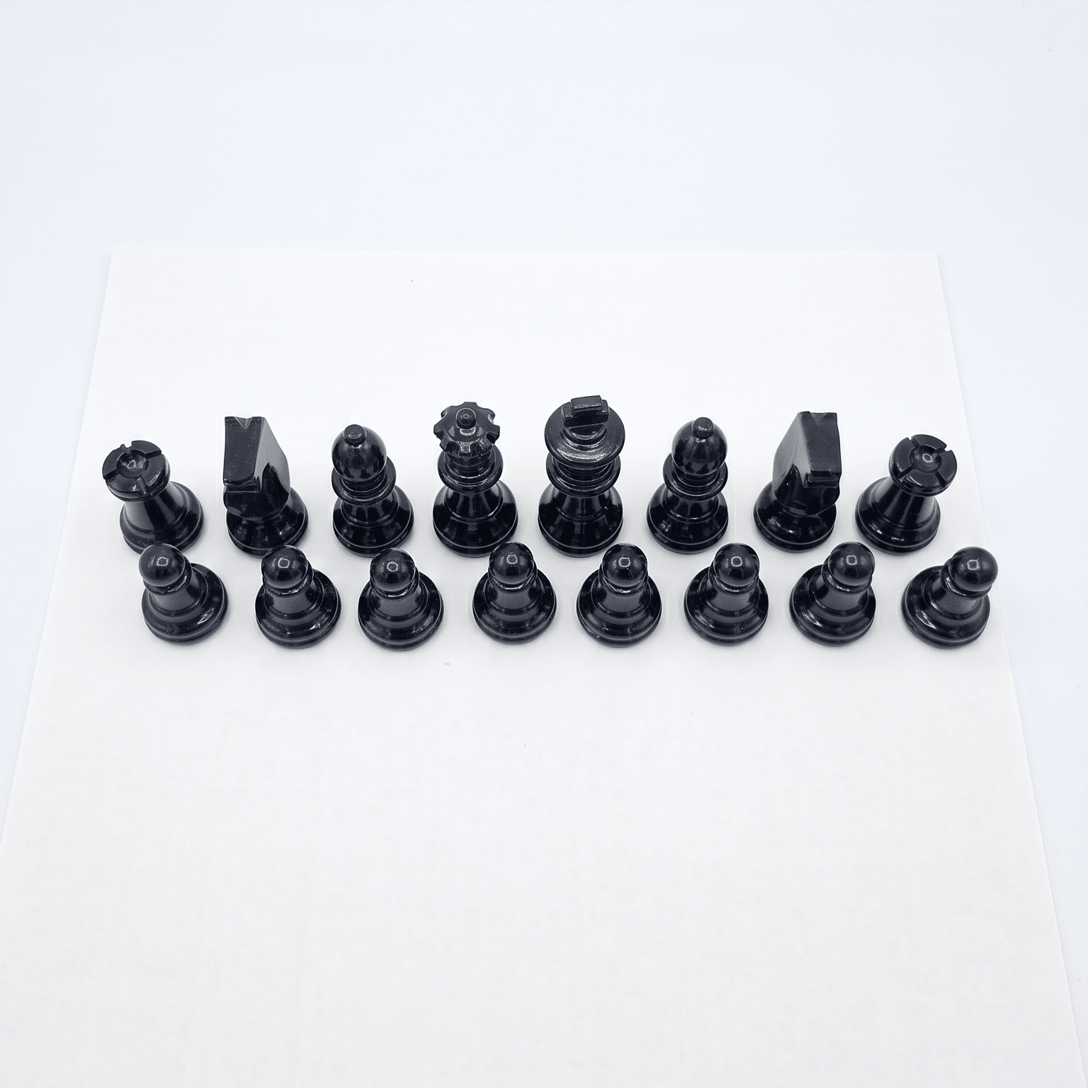 Pièces d'échecs en albâtre - Noir - Scali - ensemble échecs classique et décoratif cadeau adulte - Rouge et Noir