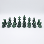 Pièces d'échecs en albâtre - Vert - Scali - ensemble échecs classique et décoratif cadeau adulte - Rouge et Noir