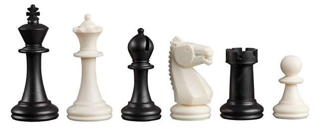 Pièces d''échecs en plastique - jeu d'échecs pièces d'échecs classiques - Rouge et Noir