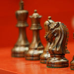 Pièces d'échecs Iroquoises en Palissandre - Chopra - jeu d'échecs pièces d'échecs classiques - Rouge et Noir