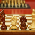 Pièces d'échecs Iroquoises en Palissandre - Chopra - jeu d'échecs pièces d'échecs classiques - Rouge et Noir