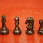 Pièces d'échecs Iroquoises en Palissandre - Chopra - jeu d'échecs pièces d'échecs classiques - Rouge et Noir