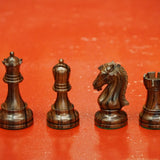 Pièces d'échecs Iroquoises en Palissandre - Chopra - jeu d'échecs pièces d'échecs classiques - Rouge et Noir