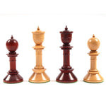 Pièces d'échecs Northern Upright Bois de Rose / Double dames - jeu d'échecs pièces d'échecs classiques et décoratives - Rouge et Noir