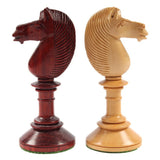 Pièces d'échecs Northern Upright Bois de Rose / Double dames - jeu d'échecs pièces d'échecs classiques et décoratives - Rouge et Noir