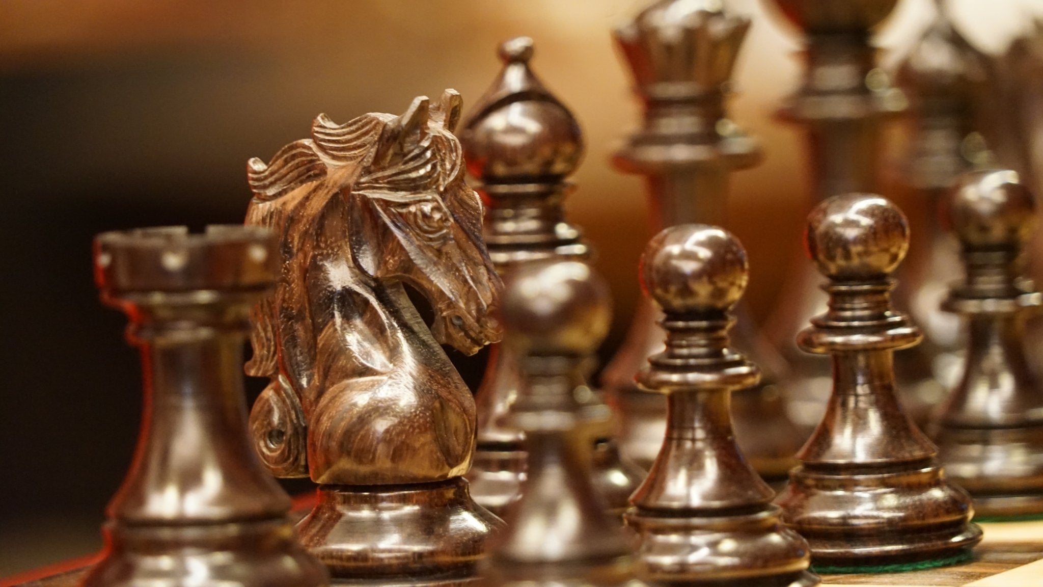 Pièces d'échecs Shera en Palissandre - Taille 6/7 - Chopra - jeu d'échecs pièces d'échecs classiques - Rouge et Noir