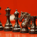 Pièces d'échecs Shera en Palissandre - Taille 6/7 - Chopra - jeu d'échecs pièces d'échecs classiques - Rouge et Noir
