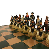 Pièces Napoléon Vs Russes - Résine - Peint à la main - Pièces d’échecs décoratives figuratives - Rouge et Noir