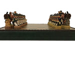 Pièces Napoléon Vs Russes - Résine - Peint à la main - Pièces d’échecs décoratives figuratives - Rouge et Noir