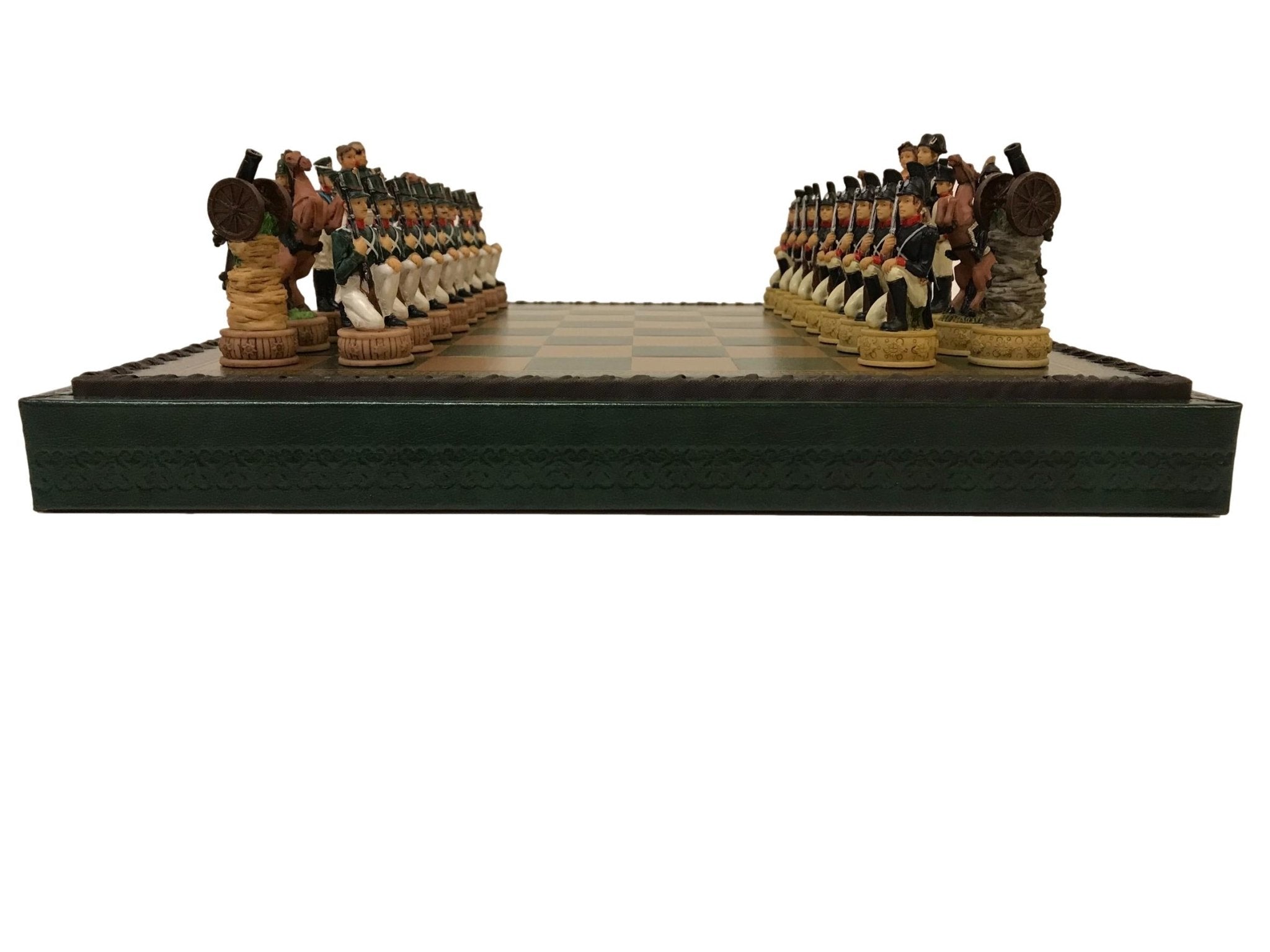 Pièces Napoléon Vs Russes - Résine - Peint à la main - Pièces d’échecs décoratives figuratives - Rouge et Noir