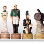 Pièces Napoléon Vs Russes - Résine - Peint à la main - Pièces d’échecs décoratives figuratives - Rouge et Noir