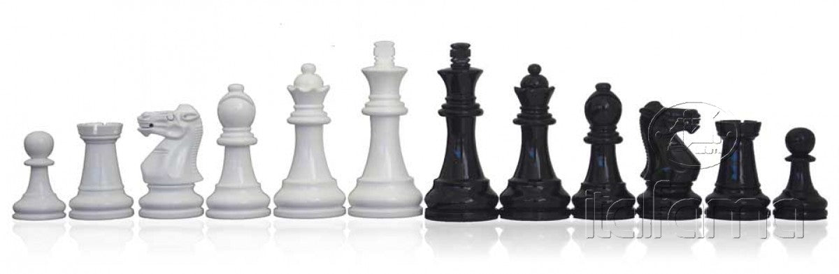 Pièces Staunton Laquées - Pièces d’échecs classiques et décoratives figuratives - Rouge et Noir