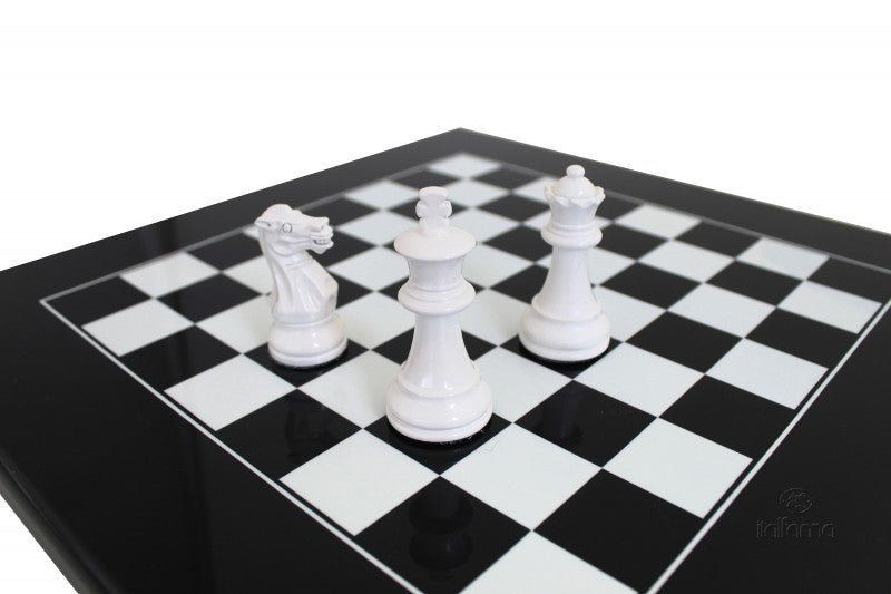 Pièces Staunton Laquées - Pièces d’échecs classiques et décoratives figuratives - Rouge et Noir