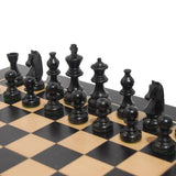 Pièces Staunton Taille 3 - Basic line - jeu d'échecs pièces d'échecs classiques - Rouge et Noir