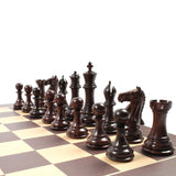 Pièces Suprême Palissandre - jeu d'échecs pièces d'échecs classiques cadeau bel objet - Rouge et Noir