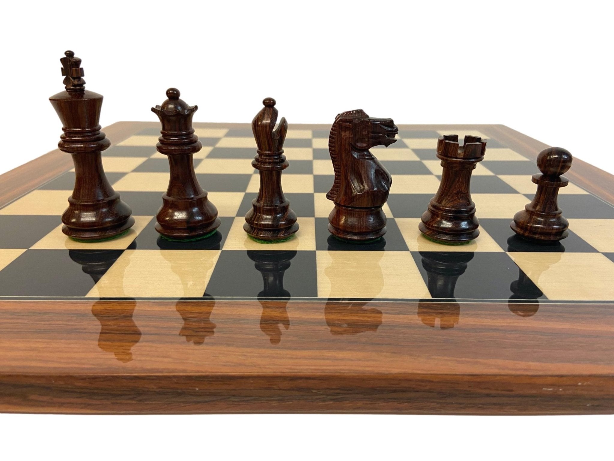 Pièces Ultime - Palissandre - jeu d'échecs pièces d'échecs classiques - Rouge et Noir