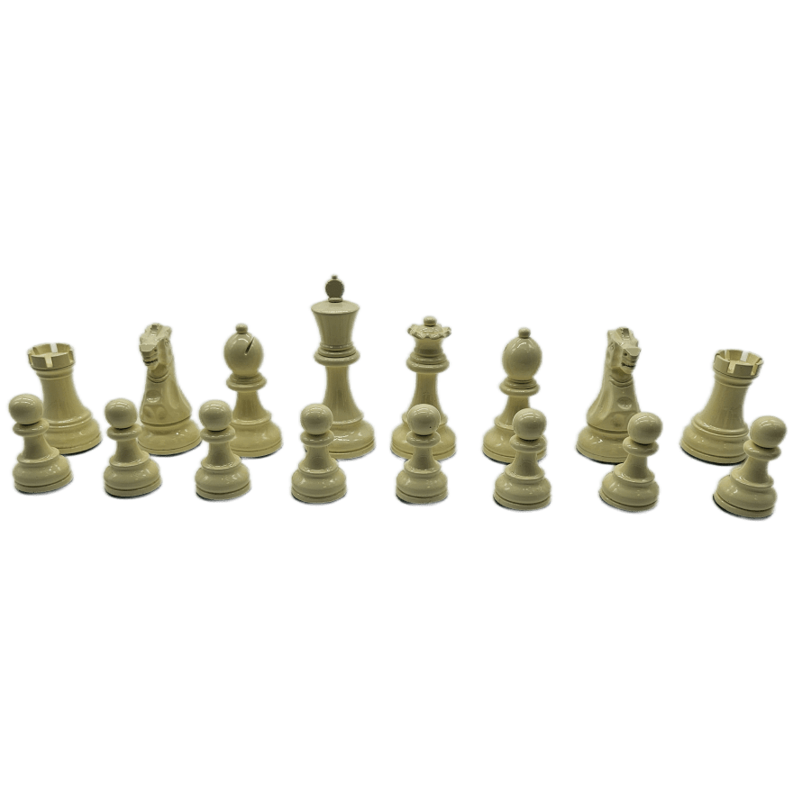 Pièces Ultimes en bois laqué - Noir / Crème - Taille 3/4 - Chopra - Pièces d’échecs classiques et décoratives figuratives - Rouge et Noir