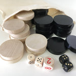 Pions Backgammon en bois Ulbrich - Pions de backgammon - Rouge et Noir