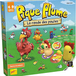 Pique Plume: La ronde des poules - Jeux de plateau enfants - Rouge et Noir