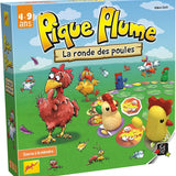 Pique Plume: La ronde des poules - Jeux de plateau enfants - Rouge et Noir