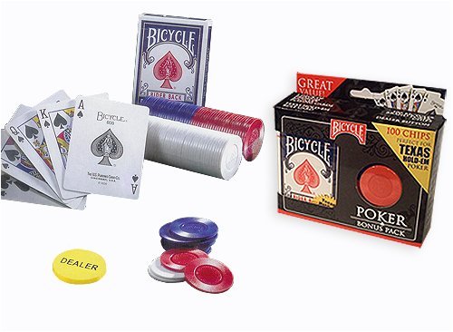 Poker Set - Bicycle Pack - poker mallette de poker aluminium - Rouge et Noir