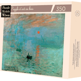 Puzzle Bois Michèle Wilson - 350 pièces - Impression, soleil levant - Monet - Puzzle en bois Michèle Wilson - Rouge et Noir