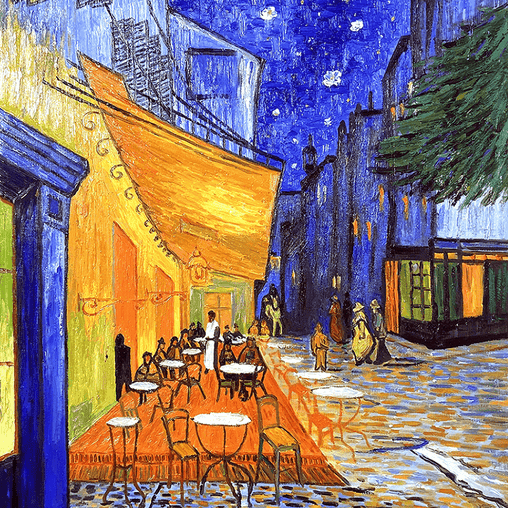 Puzzle Coffre Luxe 1000p - Café le soir - Van Gogh - Puzzle en carton cadeau adulte - Rouge et Noir