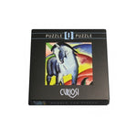 Puzzle Curiosi 66 pièces - Cheval Bleu - Marc - puzzle en carton enfant cadeau - 12a - Rouge et Noir