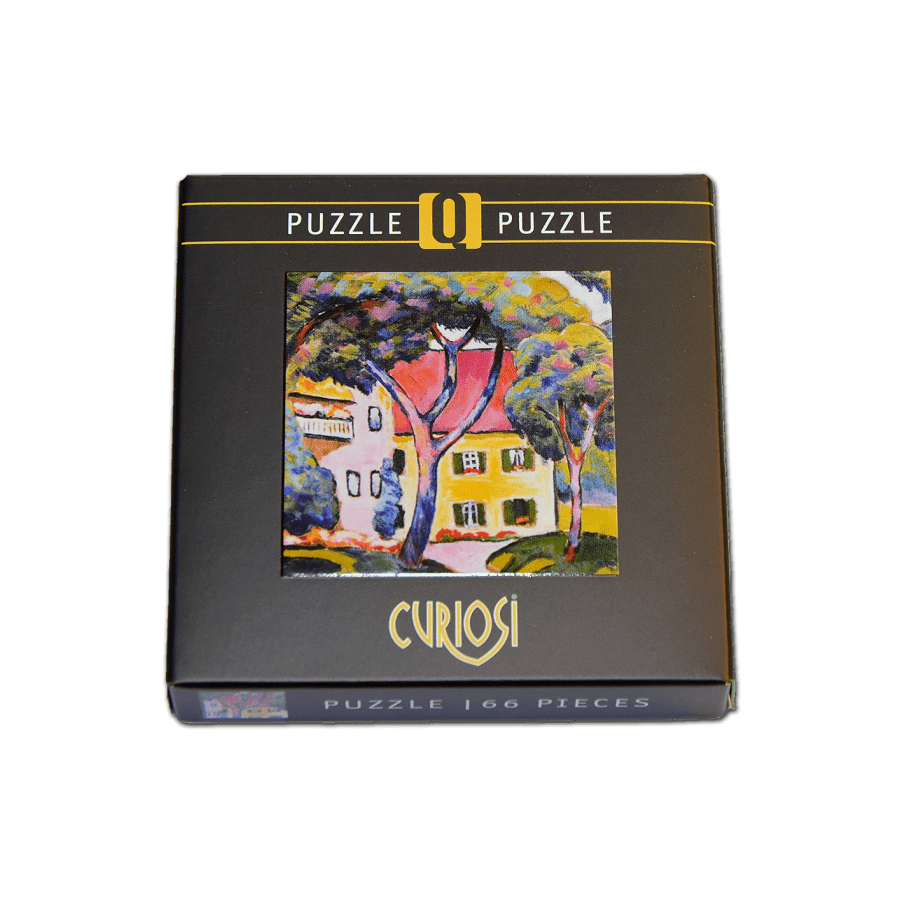 Puzzle Curiosi 66 pièces - Maison à Tegernsee - Macke - Puzzle en carton enfant - Rouge et Noir