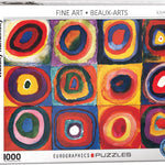 Puzzle Eurographics - 1000 p - Etude de couleurs - Kandinsky - Puzzle en carton - Rouge et Noir