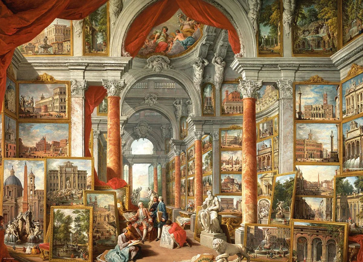 Puzzle Eurographics - 1000 p - Gallerie de la Rome Antique - Panini - Puzzle en carton - Rouge et Noir