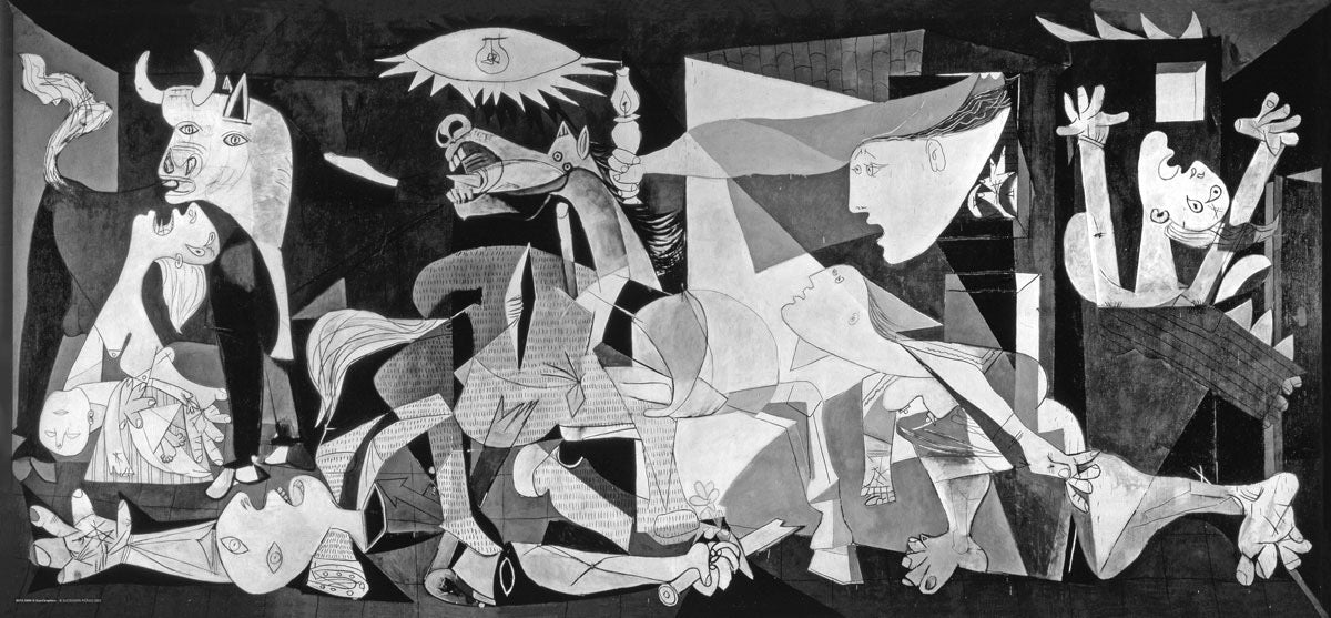 Puzzle Eurographics - 1000 p - Guernica - Picasso - Puzzle en carton - Rouge et Noir