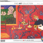 Puzzle Eurographics - 1000 p - Harmonie en rouge - Matisse - Puzzle en carton cadeau sénior - Rouge et Noir