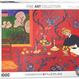 Puzzle Eurographics - 1000 p - Harmonie en rouge - Matisse - Puzzle en carton cadeau sénior - Rouge et Noir