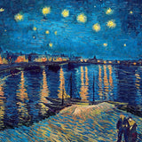 Puzzle Eurographics - 1000 p - Iris La nuit étoilée sur le Rhône - Vincent Van Gogh - Puzzle en carton - Rouge et Noir