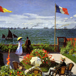 Puzzle Eurographics - 1000 p - Jardin à Sainte adresse - Monet - Puzzle en carton - Rouge et Noir