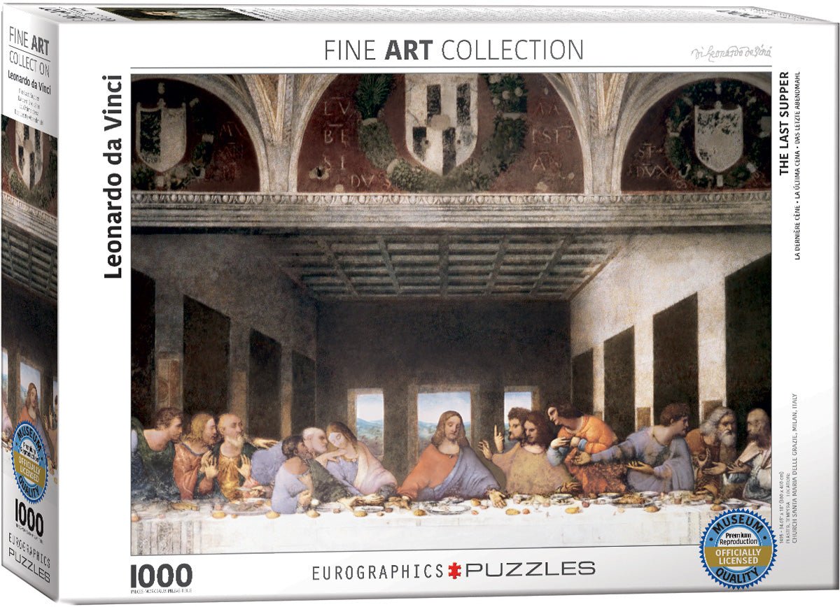 Puzzle Eurographics - 1000 p - La cène - De Vinci - Puzzle en carton - Rouge et Noir