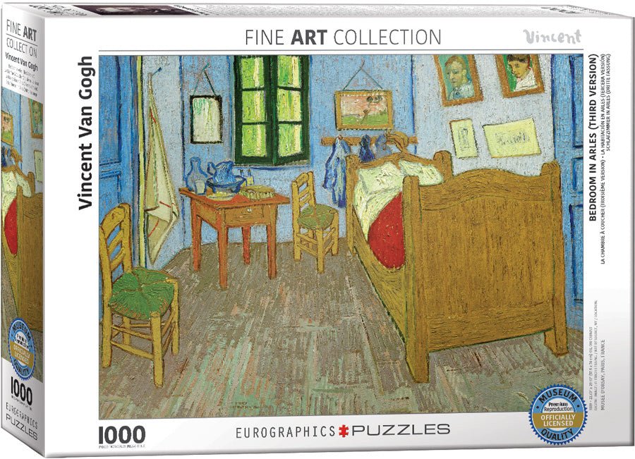 Puzzle Eurographics - 1000 p - La chambre à coucher - Van Gogh - Puzzle en carton - Rouge et Noir