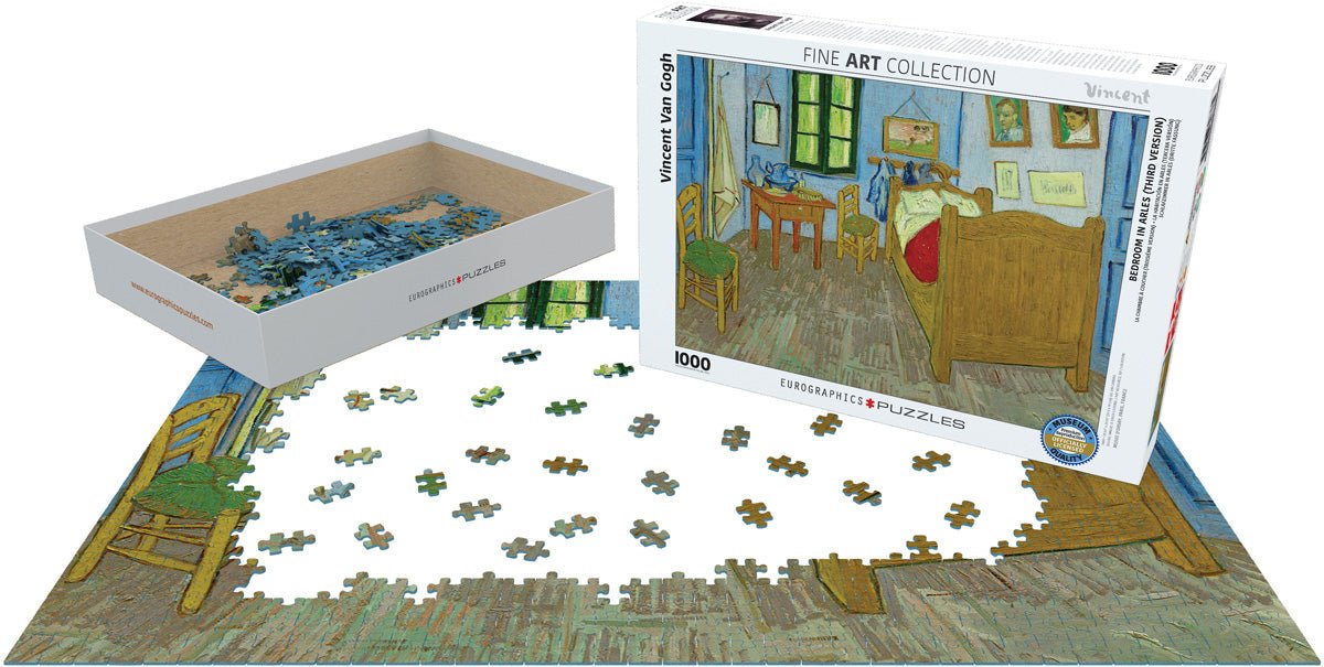 Puzzle Eurographics - 1000 p - La chambre à coucher - Van Gogh - Puzzle en carton - Rouge et Noir