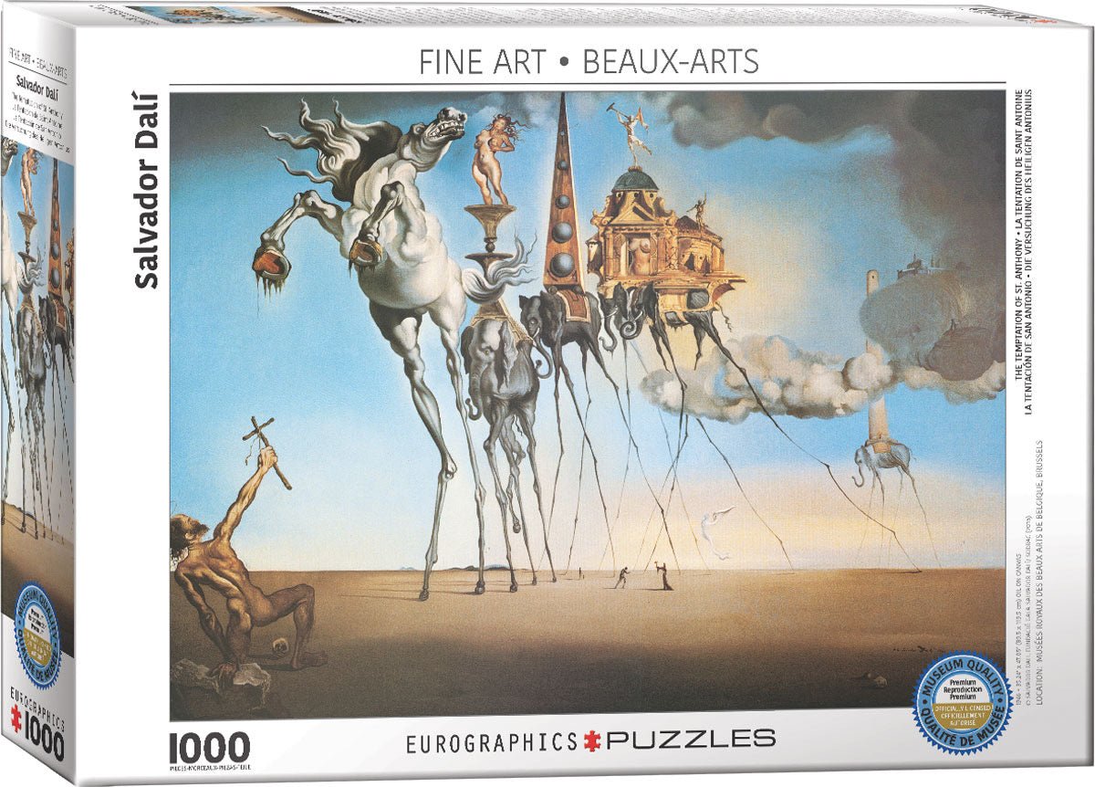 Puzzle Eurographics - 1000 p - La tentation de Saint Antoine - Dali - Puzzle en carton - Rouge et Noir