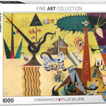 Puzzle Eurographics - 1000 p - La terre labourée - Joan Miro - Puzzle en carton - Rouge et Noir