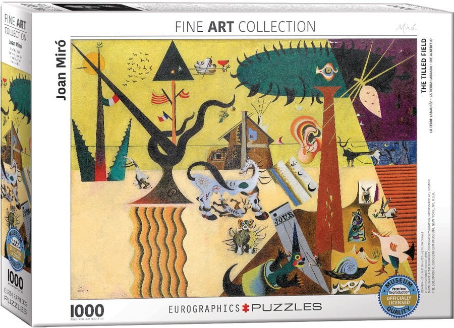 Puzzle Eurographics - 1000 p - La terre labourée - Joan Miro - Puzzle en carton - Rouge et Noir