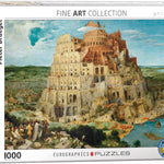 Puzzle Eurographics - 1000 p - La Tour de Babel - Pieter Bruegel - Puzzle en carton - Rouge et Noir