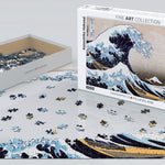 Puzzle Eurographics - 1000 p - La vague - Hokusai - Puzzle en carton - Rouge et Noir